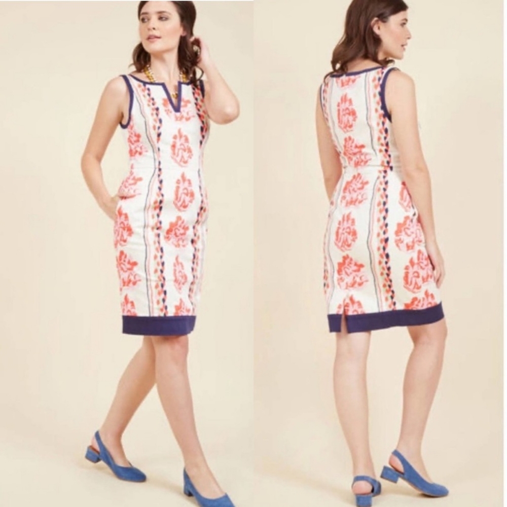 Modcloth Floral Print Dress Size L⚘️